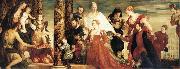 Paolo  Veronese The Madonna of the house of Coccina oil painting artist